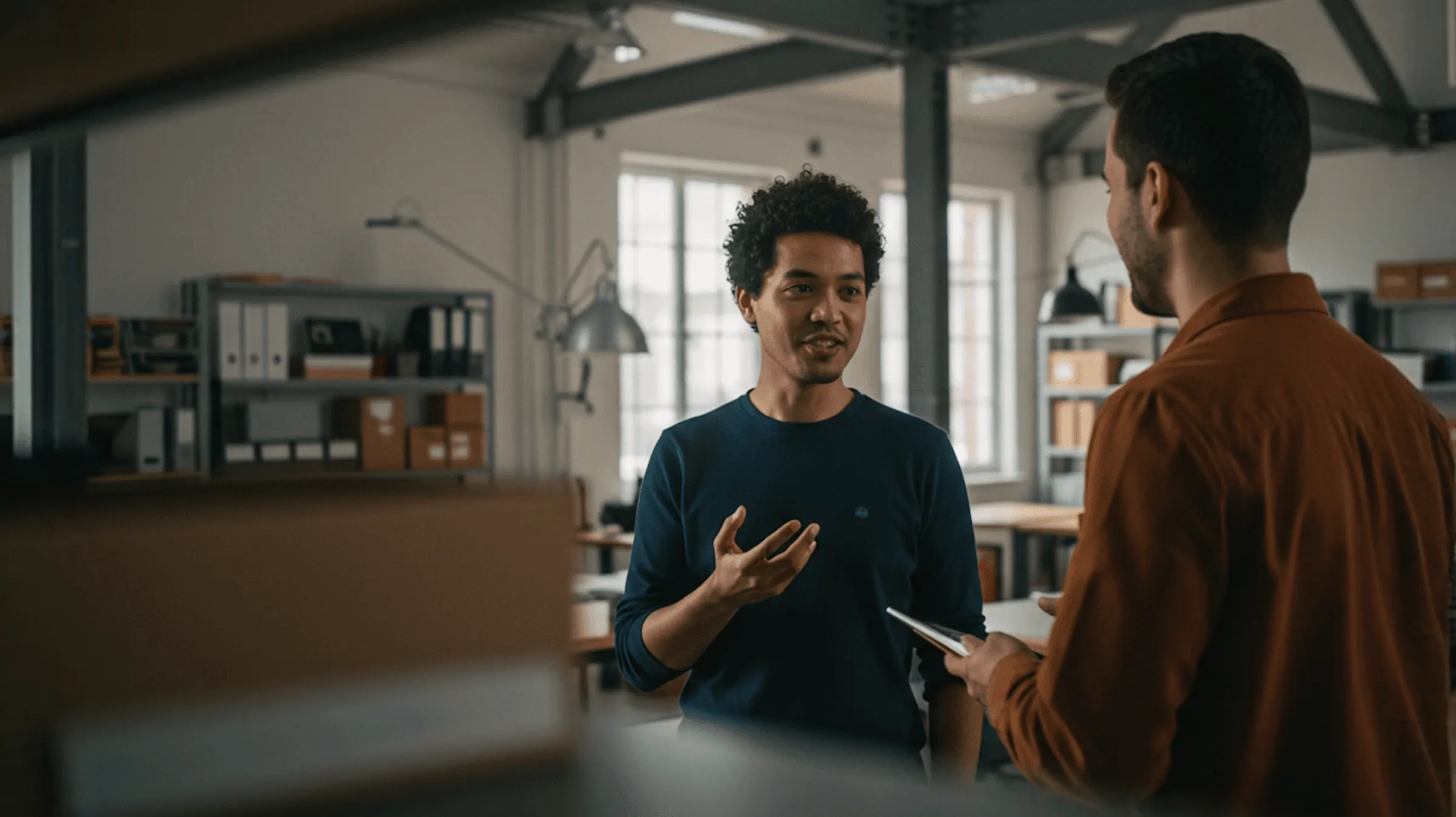 Marketing strategist talking through a growth plan with a client
