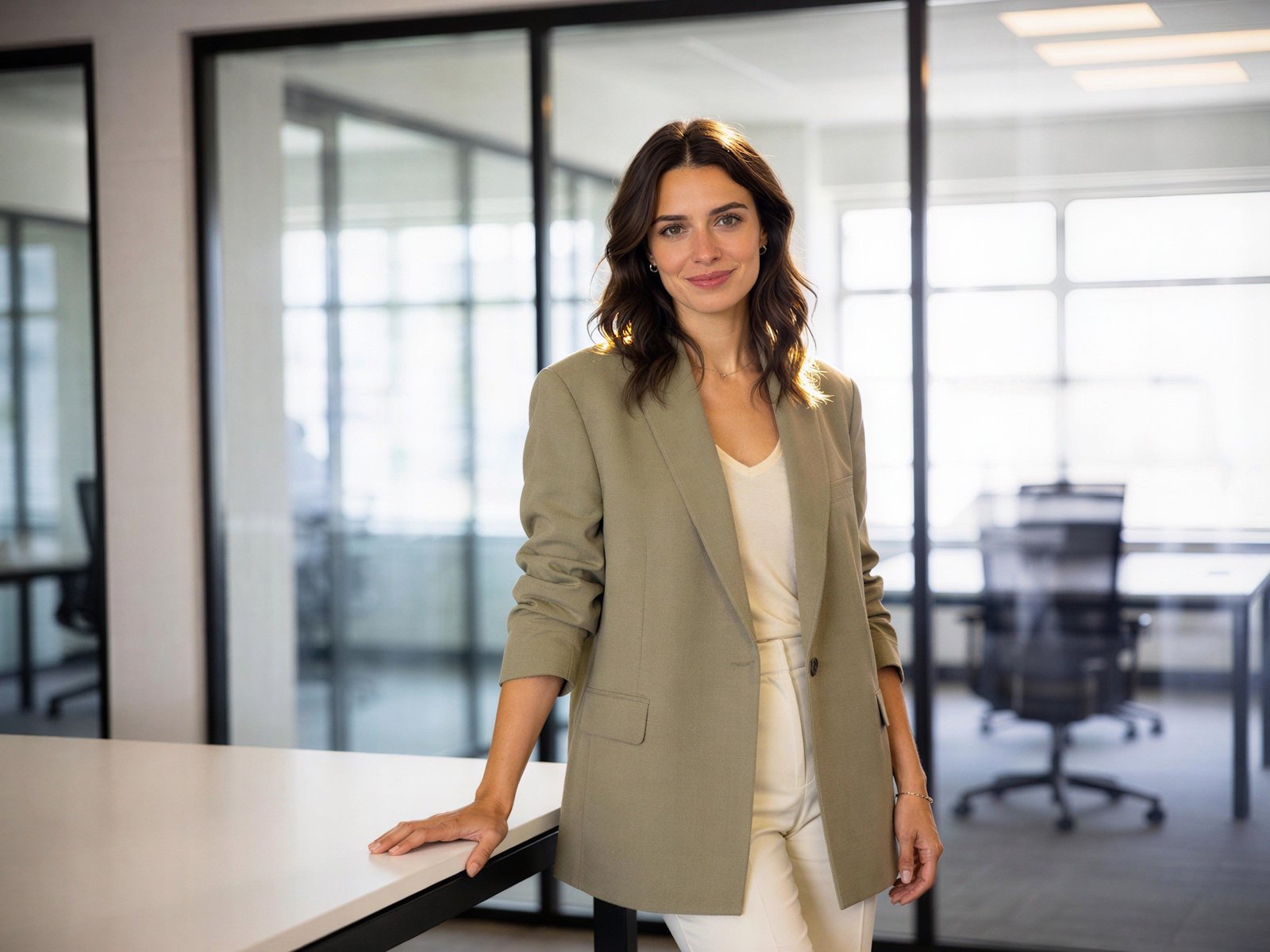 Marketing professional in a modern office